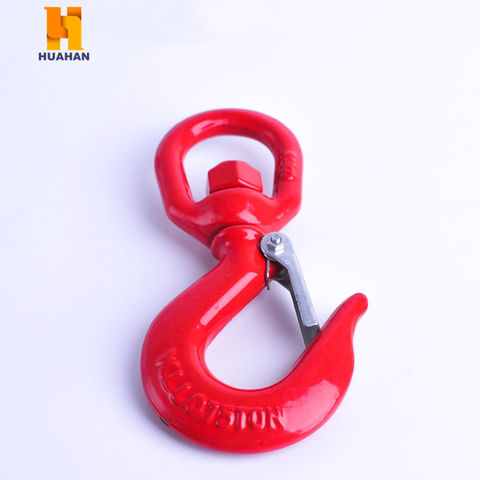 Factory Direct High Quality China Wholesale Drop-forged Swivel Hoist Hook  With Latch, S322 Type, Carbon/alloy Steel, Zinc-plated $0.5 from Qingdao  Huahan Machinery Co. Ltd