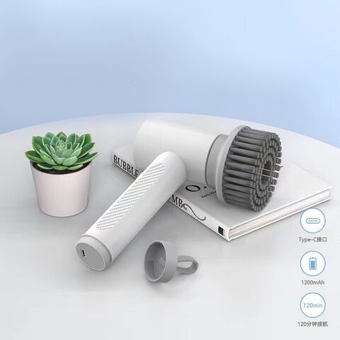 Cepillo de limpieza eléctrico al por mayor, limpiador multifuncional de mano, cepillo para platos, estufa, fregadero para cocina y baño