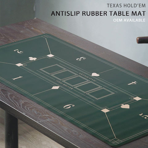 Suwimut 70x35 Inch Poker Mat - 8 Player Texas Hold'em Table Topper With Carrying Bag