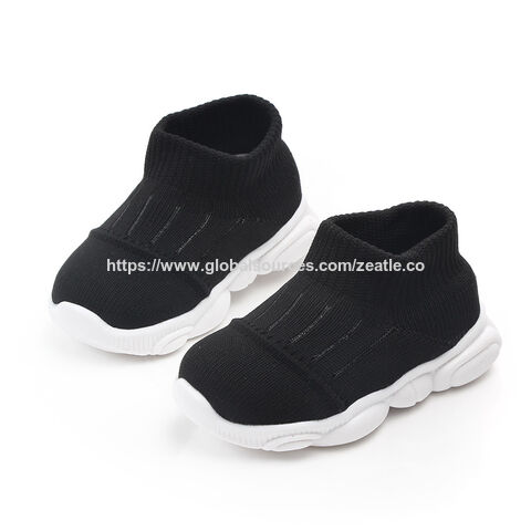 Chaussures de sport OEM pour bébés, enfants, garçons et filles, décontractées, en maille, à rayures, pour les premiers pas for sale at factory direct price