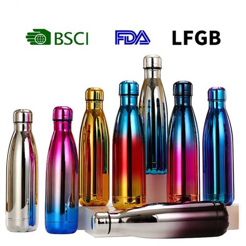 Botella de Agua de Aluminio - Botella de agua de pared simple con forma de Cola
