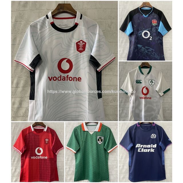 MACRON PAYS DE GALLES Écosse Angleterre Irlande Australie Maillot de RUGBY Saison 25-26 avec logos cousus