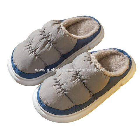 Fur lined bedroom discount slippers