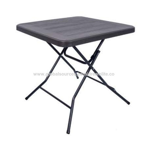 Buy Wholesale China Wholesale Folding Table 80cm Wood Grain Square ...
