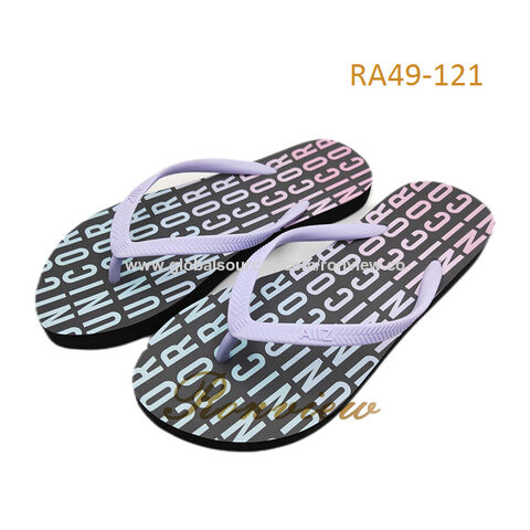 Bulk Flip Flops Cheap PE Slipper Summer Beach Indoor Print Colors