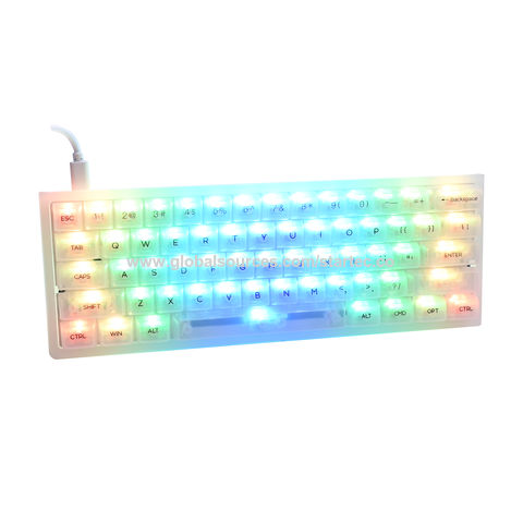 Buy Wholesale China 60% Size Transparent Rgb Mechanical Keyboard With