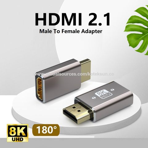 Compre Adaptador Hdmi 8k Macho A Hembra, Adaptador Hdmi2.1 Para Tv De  Pared, Roku, Ps5, Fire Stick, Chromecast, Nintendo Switch, Portátil, Xbox,  y Adaptador Hdmi de China por 0.46 USD