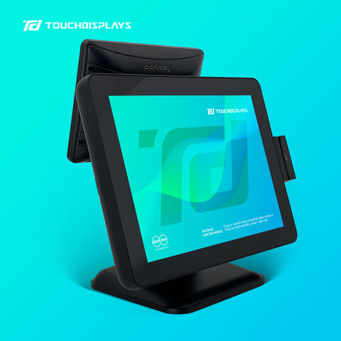 Terminal Point de Vente (POS) Tactile 15 Pouces Double Écran Tout-en-Un Windows/Android avec Écran Tactile 10 Points pour le Commerce de Détail