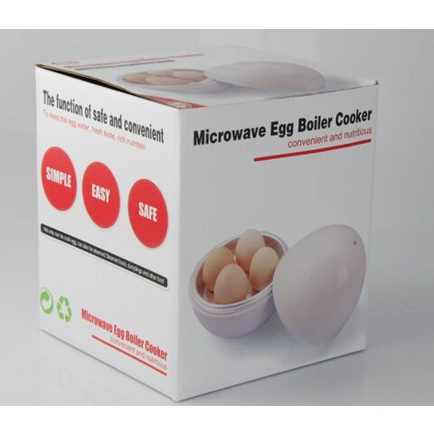 Pemasak Telur Microwave, Kapasitas 4 Telur, Warna Putih for sale at factory direct price