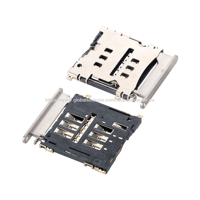MUP 6P Soporte de tarjeta SIM con interruptor H1.55, lector de tarjetas SIM para POS GPS, ¡oferta en Asia, India, Tailandia, Sudáfrica, Egipto! for sale at factory direct price