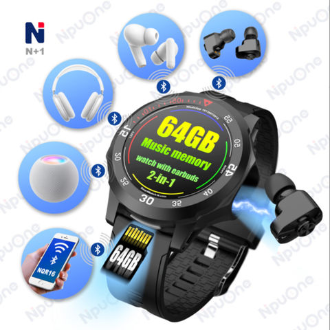 Smart Watch Bluetooth Smartwatch with Wireless Earbuds Mini Stereo Earphones  | eBay