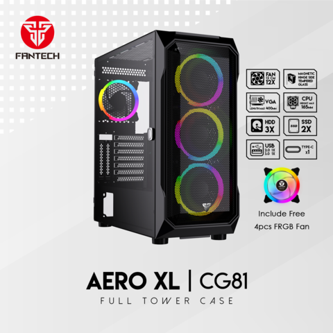 Fantech CG81 HEXA XL علبة كمبيوتر كاملة البرج للألعاب - علبة كمبيوتر للألعاب للبيع بالجملة for sale at factory direct price