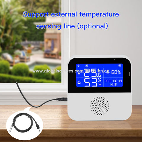 Thermomètre hygromètre WiFi sans fil avec alertes d'application, capteur  d'humidité de la température intérieure