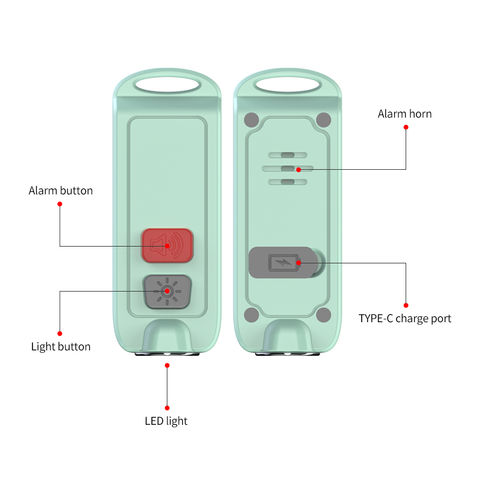Alarme d'auto-défense portative 130db, son Super fort, Mini Gadget de  sécurité Portable avec porte