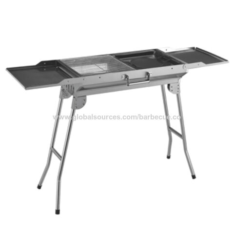 Fresh Fab Finds Foldable Charcoal BBQ Grill with Shelf, Stainless Steel Net, Portable for Camping/Picnic main image 0