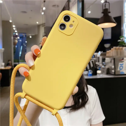 MÓVIL CADENA PARA IPHONE 13 Pro Cuerda Funda Protectora Banda TPU