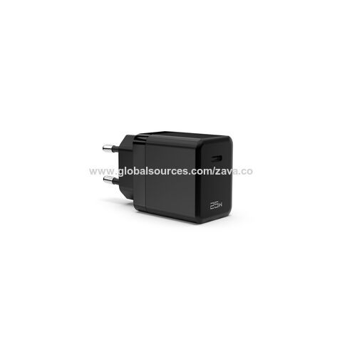 25W PPS USB-C PD Ladegerät, Schwarz, EU-Stecker, für iPhone, iPad, Handy - Schnellladung für Apple Geräte