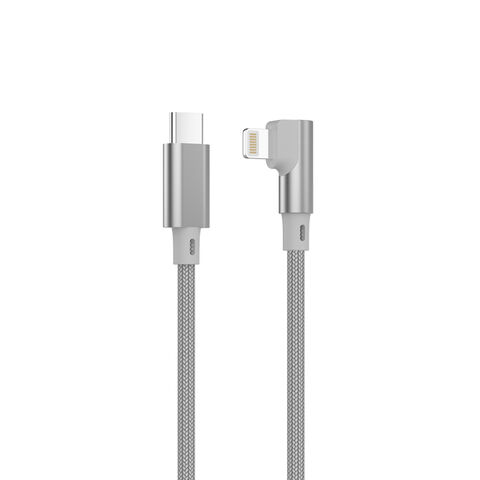 Cable iPhone Coudé [Certifié Apple MFI] Chargeur iPhone 3M/10Ft à 90 Degrés  Câble USB à