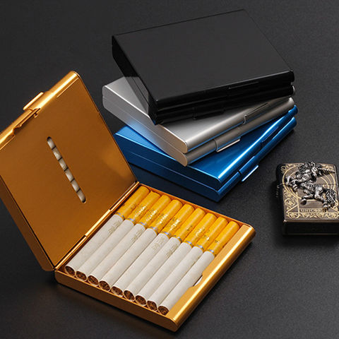 Big Contain Stainless Steel Cigarette Case 20 Pieces Cigarette Holders  Smoking Gadgets For Men Retro Cigarette Boxs Luxury Gifts