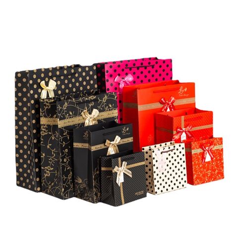 Buy Wholesale China Luxury Black Gift Paper Bag Custom Made Printed Logo  Jewelry Packaging Kraft Shopping Paper Bag & Promotional Gift Bags at USD  0.28