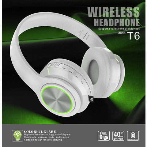 T6 Folding storage design TWS wireless bluetooth Headphone for travel outdoor for sale at factory direct price