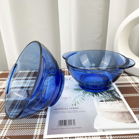 Ensemble assiette, bol et verre en silicone - Bleu