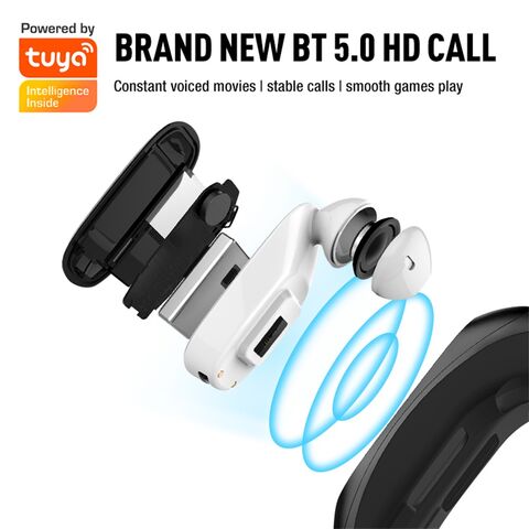 Smart bracelet with tws earbuds bt 5.0 hot sale