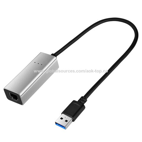 Sharkoon - 3-Port USB 3.0 Aluminium Hub + RJ45 Ethernet Adapter