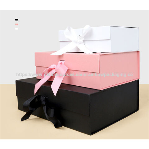 Boîtes cadeaux pliantes en gros avec logo personnalisé et nœud de ruban - Boîtes cadeaux créatives