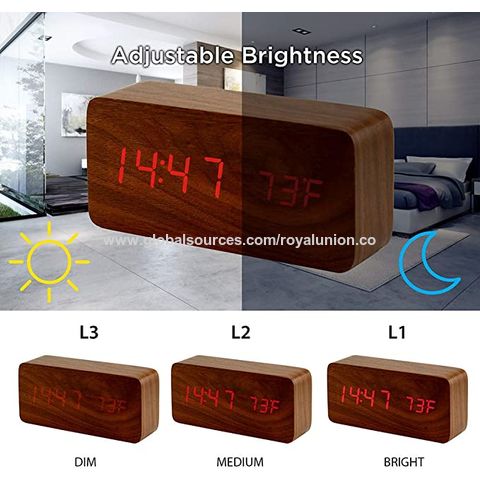 Buy Wholesale China Wooden Digital Alarm Clock, Bamboo Fashion Multi ...