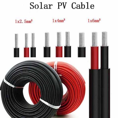 Câble Solaire 6mm2 PV H1Z2Z2-K Rouge / Noir