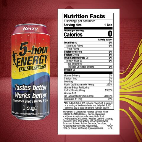 5 hour energy drink can nearby