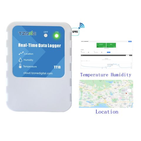 Bluetooth 5.0 Wireless Cold Chain Temperature and Humidity Sensor Real-time  Monitoring Data Logger