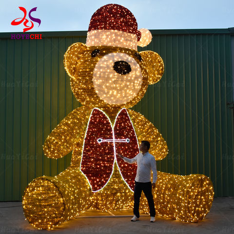 Hot Selling Commercial Customized Glitter Giant Teddy Bear Motif Led Light Handmade Christmas Teddy Bear Christmas Teddy Bear Motif Led Light Decoration Christmas Teddy Bear Buy China Wholesale Christ...