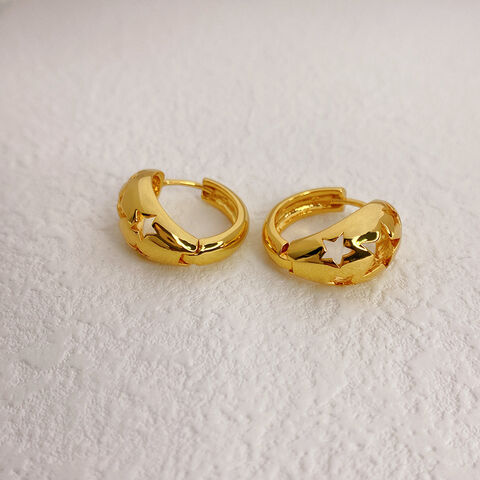Buy Elegant Pear Design Hangings Gold Earrings |GRT Jewellers