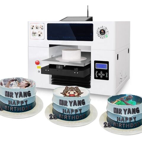 New Automatic 4 Cups Coffee Printer Cake Printer For selfie food coffee  biscuit printing machine with Free edible Ink - AliExpress