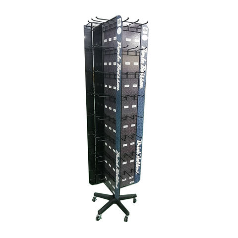 Buy Wholesale China Rotary Four Sided Pegboard Metal Display Stand