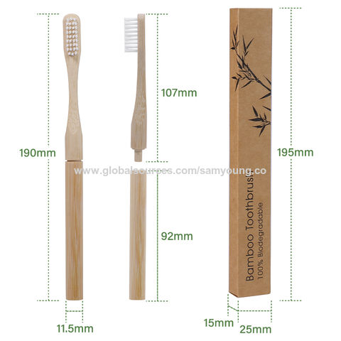 Biodegradable Bamboo Toothbrush Travel Eco-friendly Natural Portable ...