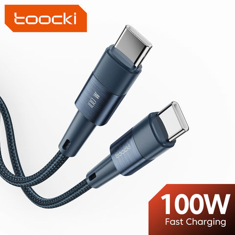 Toocki cable Tipo C Tipo C Cargador Carga Rápida Pd 100w Usb