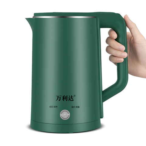 0.5L Petite bouilloire électrique portable pour faire bouillir l'eau,  bouilloire de voyage en acier inoxydable, théière à ébullition rapide,  parfaite pour la cuisine en voyage, le café, le thé (vert) : 
