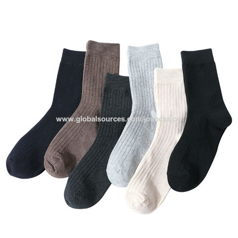 Comprar Calcetines de invierno para hombre, calcetines blancos cálidos de  algodón, calcetines deportivos esenciales para hombre, calcetines de tubo  de Color sólido