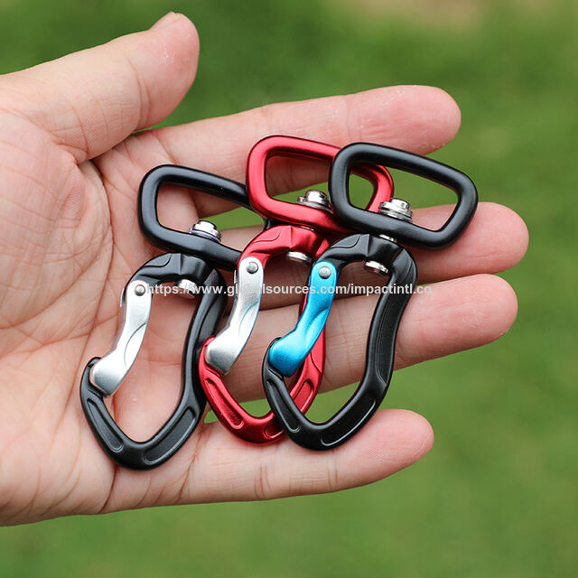 Mehrzweck-Drehkarabiner, kleiner D-Ring Aluminium-Karabinerclip für Hundeleinen, Schlüsselanhänger, Rucksäcke und Campingausrüstung, Großhandel