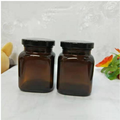 علبة زجاجية سعة 200 مل مع غطاء الومنيوم لهلامي الكمثرى for sale at factory direct price