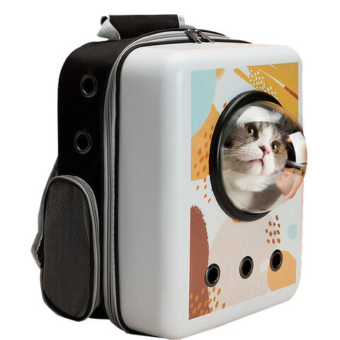 Pet Cat Carrier Bag Cat Carrier Backpack Square Outdoor Carry Travel Pet  Bags Breathable Transparent Cats