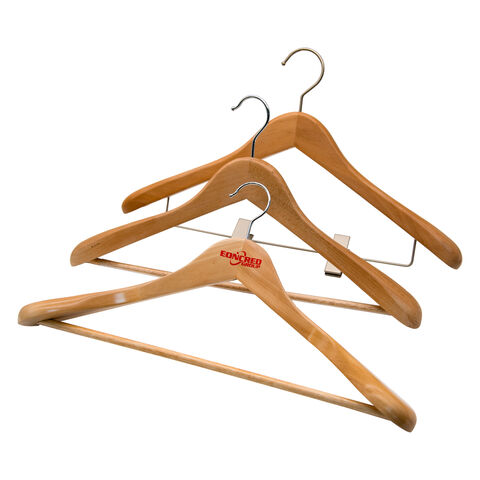 Kaufen Sie China Großhandels-Quadratischer Kopf Holz Anzüge Kleiderbügel  Mit Quadratischer Bar Anti-rutsch-logo Holz Kleiderbügel Mit Clips und Holz  Kleiderbügel Großhandelsanbietern zu einem Preis von 3.6 USD