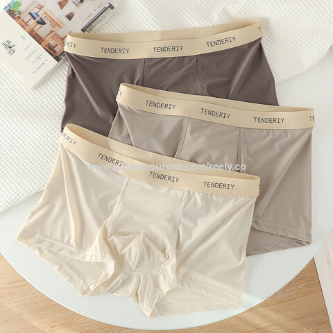 3 Pack Men's Ice Silk Underwear Breathable Soft Ultra-Thin Mesh Boxer Briefs  