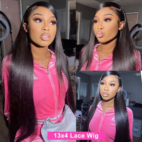 Virgin 2024 only Human 13*4 Transparent Lace Front 16’ Straight #1b/4/27 wig