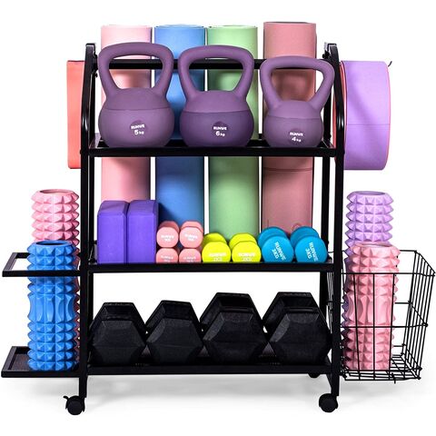Yoga Mat Storage Rack Home Gym Equipment Workout Equipment Storage  Organizer 