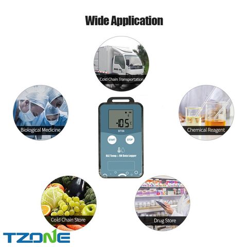 Tz-Bt06 Thermometer Wireless BLE Temperature Data Logger Cold Room - China  Bluetooth Temperature Humidity Data Logger, BLE Temperature Sensor