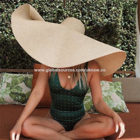 Large brim beach hat online